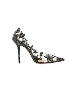Jimmy Choo Embellished Plexi Heels 1