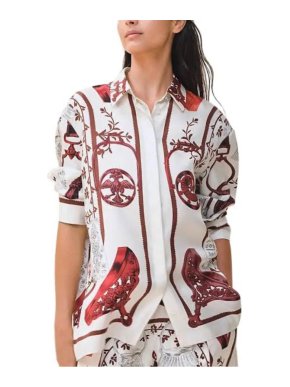 Hermes Printed Silk Shirt 1