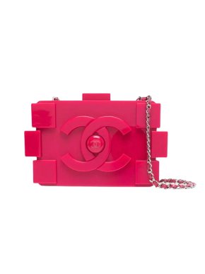 Chanel Pink Acrylic Lego Clutch on Chain 1