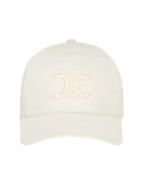 Celine White Cotton Baseball Cap 1