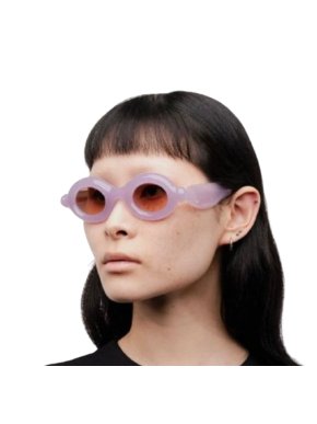 Paloceras Lilac Dream Pebble Milky Oval Sunglasses 1
