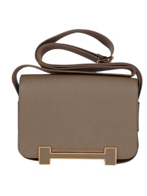 Hermès Etoupe Crossbody/Shoulder Geta Bag with Gold Hardware 1