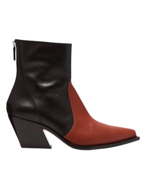 Givenchy Two Tone Heeled Leather Ankle Boots 1