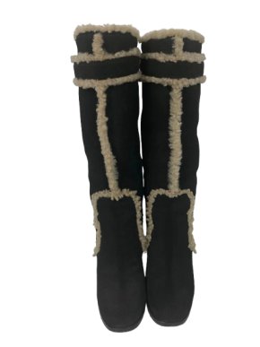Louis Vuitton Black Shearling Boots 1
