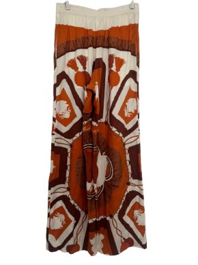 Hermes Printed Silk Palazzo Pants 1