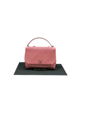 Chanel Pink Calfskin Stitched Small Flap Bag 1