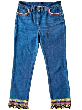 Etro Embellished Straight Leg jeans 1