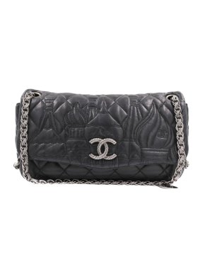 Chanel Black Jumbo Paris-Moscow Red Square Kremlin Bag 1