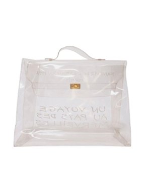 Hermès Limited Edition Transparent Vinyl Kelly Souvenir De L'Exposition 1997 Bag 1