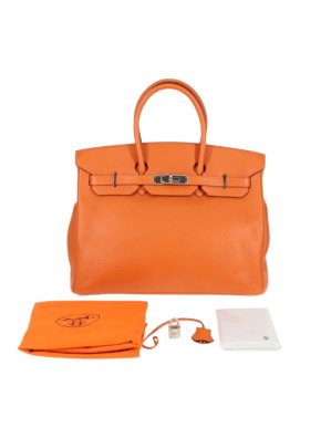 Hermès Birkin 35cm Orange Togo Leather with Palladium Hardware 1