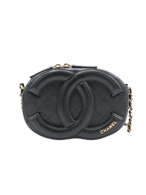 Chanel Black Quilted Leather Camera Case Bag 1