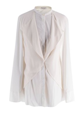 Brunello Cucinelli Double Layered Beige Shirt 1