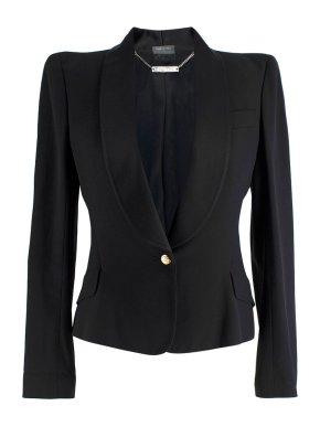 Alexander McQueen Black Blazer with Gold Button Fastening 1
