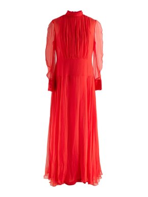 Dior Vibrant Red Silk Gown/Maxi Dress 1