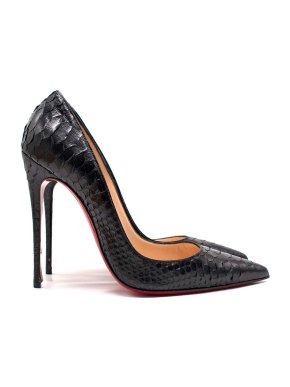 Christian Louboutin Black Python So Kate Pumps 1