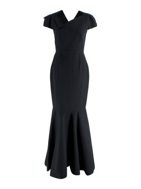 Limited Edition Selfridges x Roland Mouret Black Assymetric Hem Gown 1