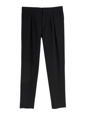 Chloe Black Crepe Trousers with Hook and Eye Closure 1