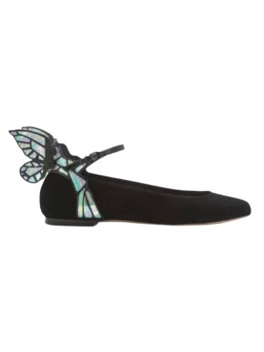 Sophie Webster Winged Black Ballerinas 1
