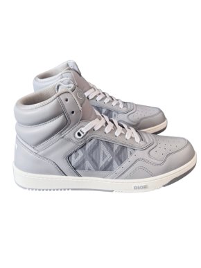 Dior Grey Leather B27 Diamond Sneakers 1