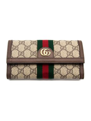 Gucci Leather Trim Ophidia GG Continental Wallet 1