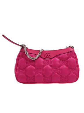Gucci Small Pink Leather  GG Matelassé Bag 1