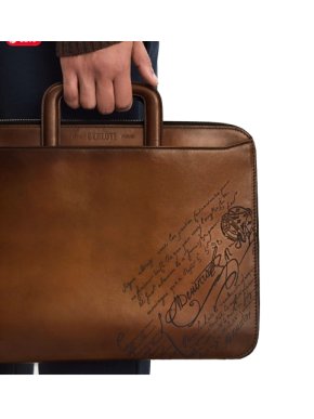 Berluti Lift 11 Scritto Leather Briefcase 1