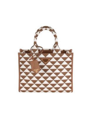 Prada Small Jacquard Triangolo Symbole Tote 1