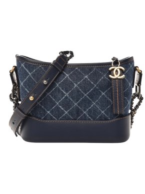 Chanel Small Denim and Calfskin Gabrielle Hobo 1