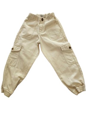 Brunello Cucinelli Boy's Beige Linen Cargo Pants 6YRS 1