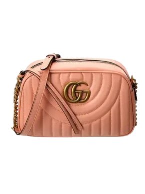Gucci Small Peach GG Marmont Shoulder Bag 1