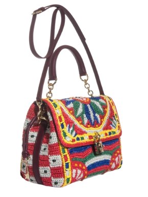 Dolce & Gabbana Sicilan Woven Shoulder Bag 1