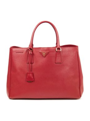 Prada Red Saffiano Leather Galleria Bag 1