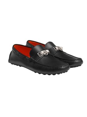 Hermes Black Leather Irving Loafer 1