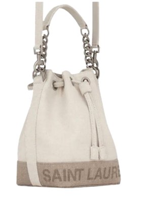 Saint Laurent Mini Canvas Rive Gauche Mini Bucket Bag 1