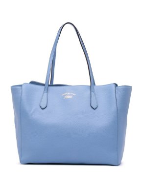 Gucci Mineral Blue Pebbled Calfskin Tote 1
