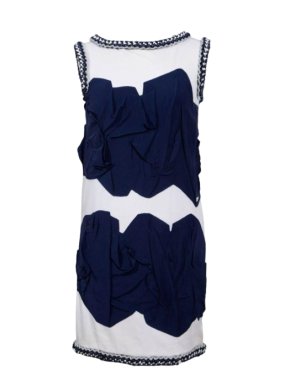 Chanel Navy And White Chain Detail Dress 1