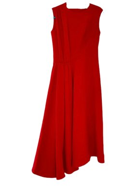 Emilia Wickstead Red Wool Crepe Midi Dress 1