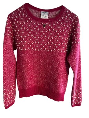 Chanel Pink Cashmere Bombay Collection Sweater 1
