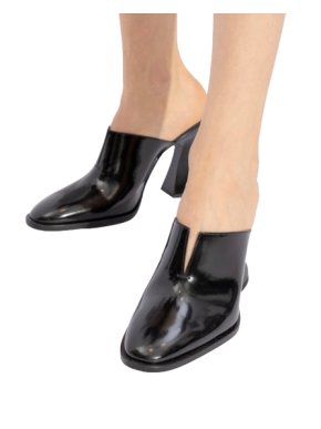 Bottega Veneta Black Patent Leather Cha Cha Mules 1
