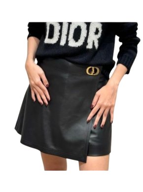Dior Black Leather Skort - worn once 1