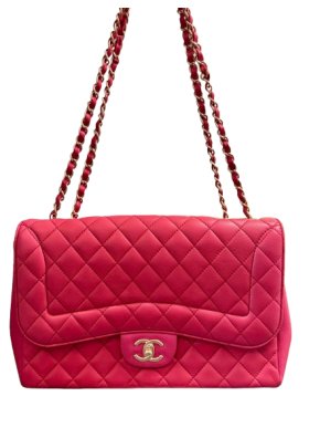 Chanel Raspberry Pink Jumbo Mademoiselle Chic Flap Bag 1