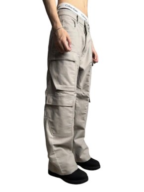 Rick Owens Current Twill Pearl Double Cargo Pants 1