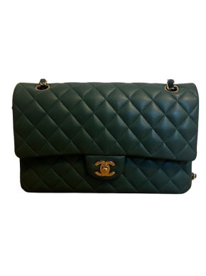 Chanel Teal Green Medium Quilted Flap Bag 1