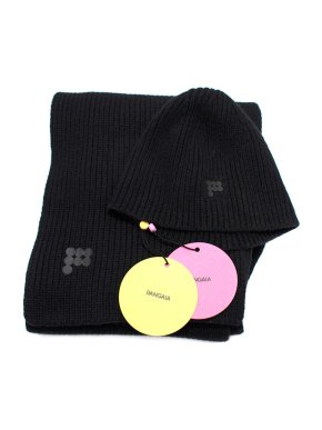 PANGAIA Recycled Cashmere Rib-Knit Beanie & Scarf SetBeanie + Scarf
