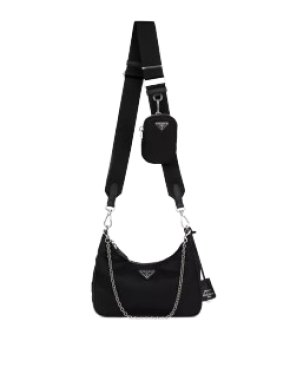 Prada Black Nylon Re Edition Shoulder/Crossbody Bag 1