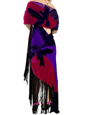 Joop Velvet Maxi Dress And Shawl 1