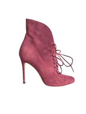 Gianvito Pink Suede Ankle Boots