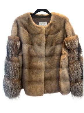 Yves Salomon Grey Mink Jacket/Coat 1