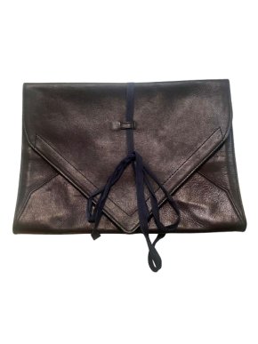 Ann Demeulemeester Black Leather Envelope Clutch Bag 1