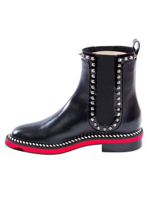 Louboutin Black Leather Stud Detail Chelsea Boots 1